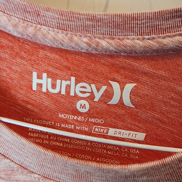 Hurley T-Shirt Dri Fit Tee Surf Tee Beach Size M - Picture 3 of 5